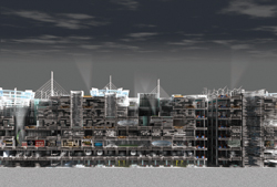 「SLAB-CITY」　- 超高密度都市の提案 - 